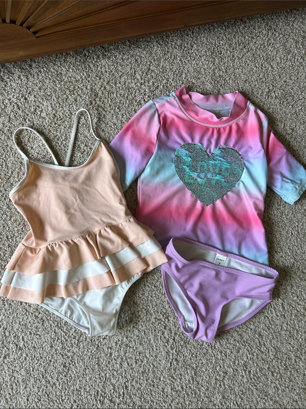 Girls size 7 swimsuits